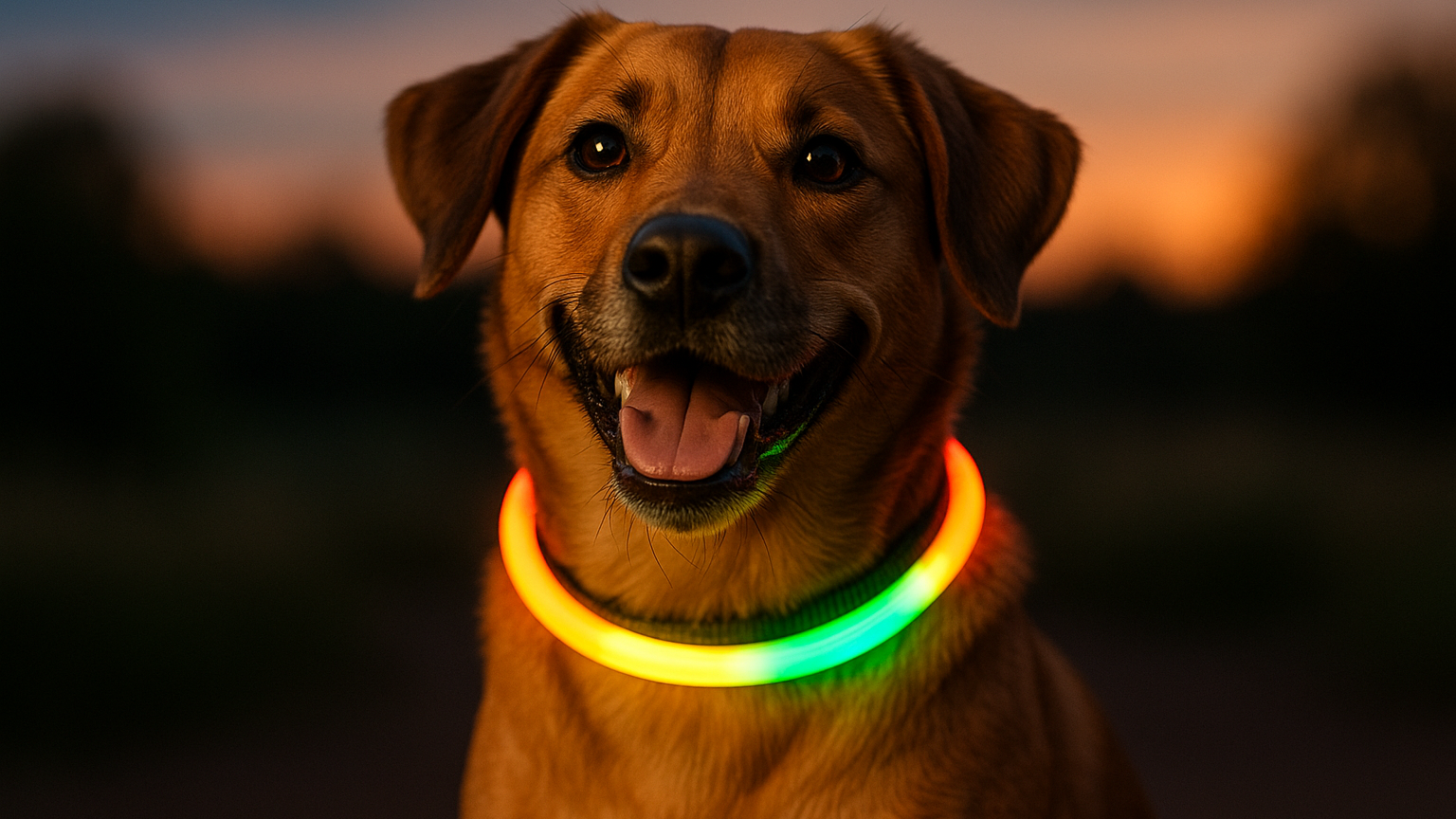 Hund Mit LED Halsband